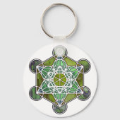 GreenMetatronCube Schlüsselanhänger (Vorderseite)