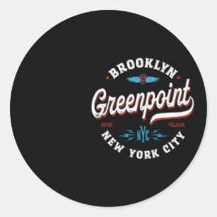 Greenpoint Brooklyn New York Runder Aufkleber