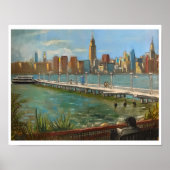 "Greenpoint (Brooklyn NYC)" 11 x 14 in | von M. Ko Poster (Vorne)