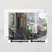 Greenpoint Brookyly Brownstone Gebäude Postkarte (Vorne/Hinten)