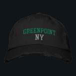 GREENPOINT NY Green auf Vintagem Schwarz-Stil Bestickte Baseballkappe<br><div class="desc">GREENPOINT NY Green Stickerei auf Black Not leidenden Vintagen Baumwollhut. Die Stickerei kann an andere Farbeinstellungen angepasst werden, indem Sie die Schaltfläche "Design bearbeiten" auswählen. Außerdem ist die Möglichkeit verfügbar, die gewünschte Farbe auf der Hauptseite auszuwählen.</div>
