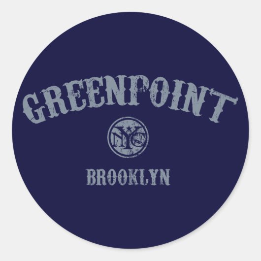 Greenpoint Runder Aufkleber (Vorderseite)