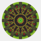 GreenRosa-Aufkleber Runder Aufkleber (Vorderseite)