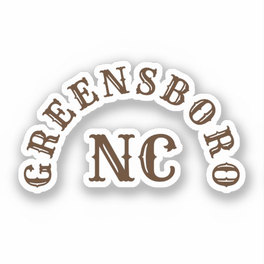 Greensboro, North Carolina Aufkleber (Vorderseite)