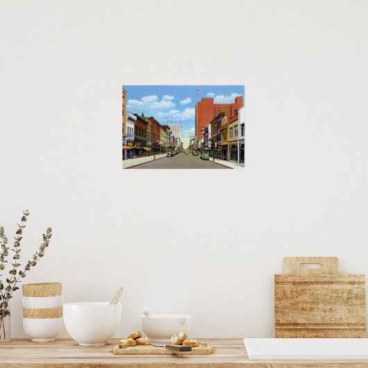 Greensboro North Carolina Elm Street Poster (Küche)