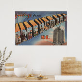 Greensboro, North Carolina - Große Briefszenen Poster (Küche)