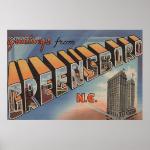 Greensboro, North Carolina - Große Briefszenen Poster