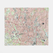 Greensboro-North Carolina Map (1997) Fleecedecke (Vorderseite (Horizontal))