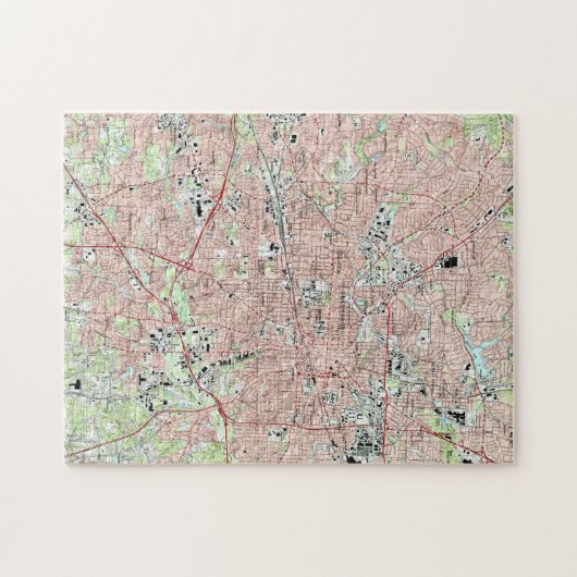 Greensboro-North Carolina Map (1997) Puzzle (Horizontal)