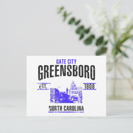Greensboro Postkarte (Stehend Vorderseite)