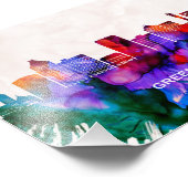 Greensboro Skyline Fotodruck (Ecke)
