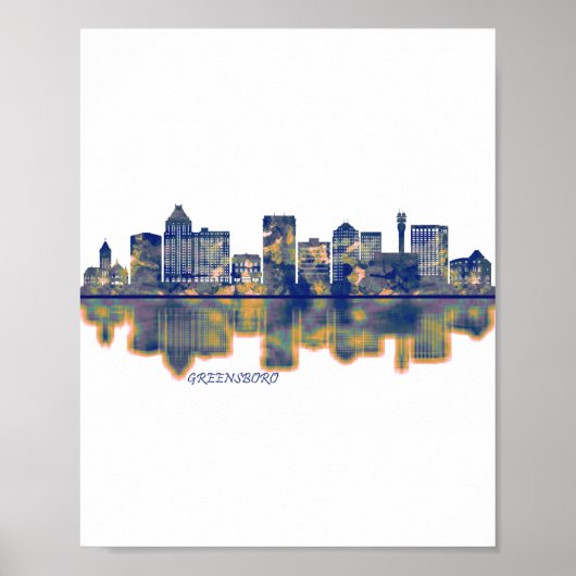 Greensboro Skyline Poster (Vorne)