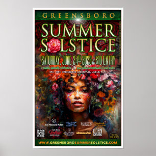 Greensboro Sommer-Sonnenwende 2023 Souvenir Poster