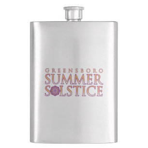 Greensboro Sommer-Sonnenwende Farbige Markenbildun Flachmann