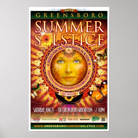 Greensboro Summer Solstice 2014 Souvenir Poster (Vorne)