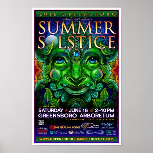 Greensboro Summer Solstice 2016 Souvenir Poster (Vorne)