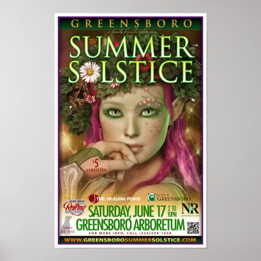 Greensboro Summer Solstice 2017 Souvenir Poster (Vorne)