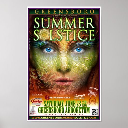Greensboro Summer Solstice 2018 Souvenir Poster (Vorne)
