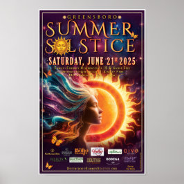 Greensboro Summer Solstice 2025 Souvenir Poster