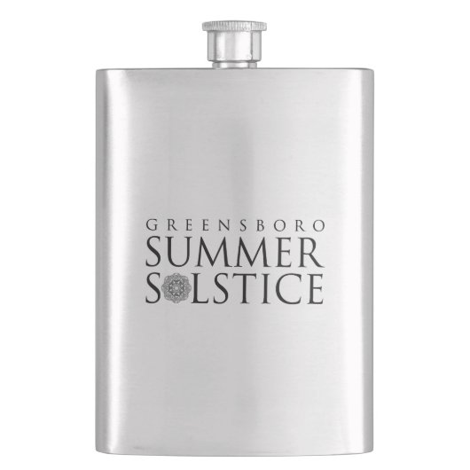Greensboro Summer Solstice Branding Simple Flachmann (Vorderseite)