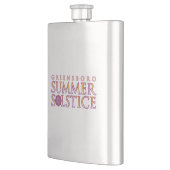 Greensboro Summer Solstice Farbenfrohe Branding Flachmann (Links)