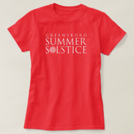 Greensboro Summer Solstice Simple Bright Red T-Shirt