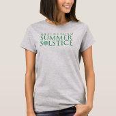 Greensboro Summer Solstice Simple Green auf Grau T-Shirt (Vorderseite)