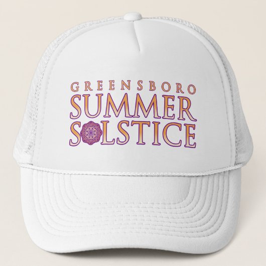 Greensboro Summer Solstice Simple Keepake Truckerkappe (Vorderseite)