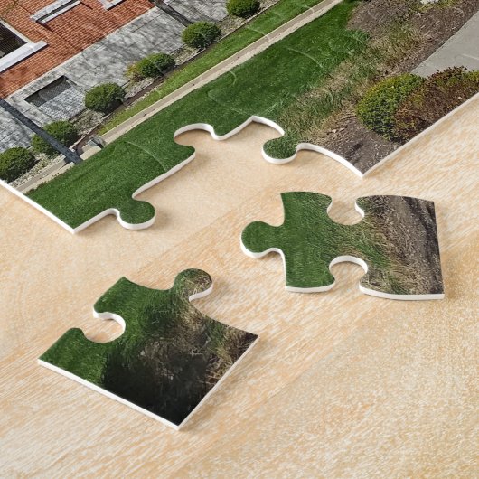 Greensburg Indiana Courthouse Puzzle im Springtime (Seite)