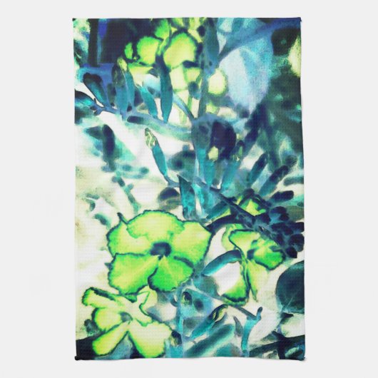 Greensche Blume aus Farbveränderungen Geschirrtuch (Vertikal)