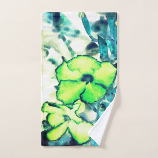 Greensche Blume durch Farbveränderungen Badhandtuch Set (Handtuch)