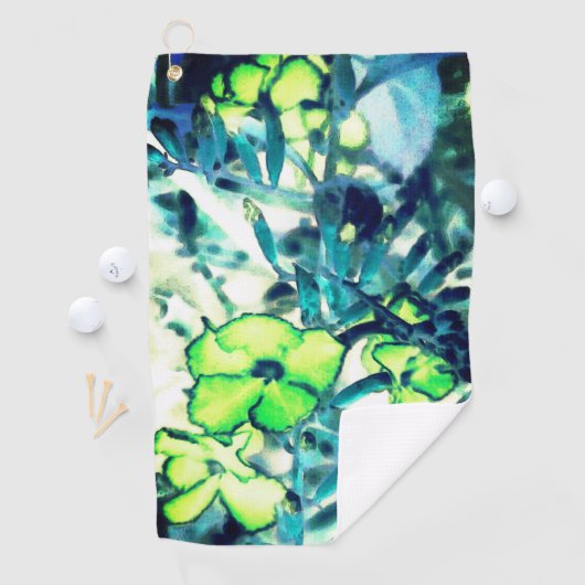 Greensche Blume durch Farbveränderungen Golfhandtuch (Insitu)