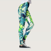 Greensche Blume durch Farbveränderungen Leggings (Rechts)