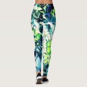 Greensche Blume durch Farbveränderungen Leggings (Rückseite)