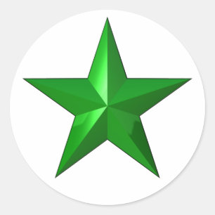 GreenStarButton Runder Aufkleber