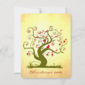 GreenT Free Bird Gold Weihnachtsessen einladen Einladung (Rückseite)