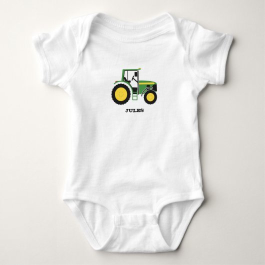 GreenTractor Entwurf Kleid Baby Strampler (Vorderseite)