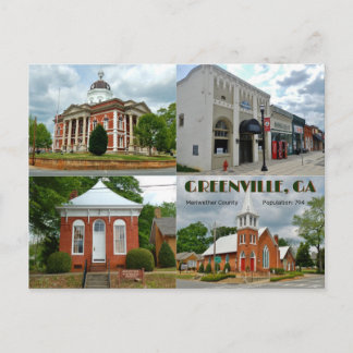 Greenville, GA Postcard Postkarte