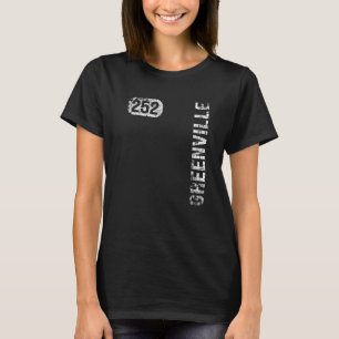 Greenville North Carolina 252 Gebietscode Vintag R T-Shirt