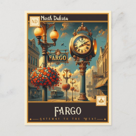 Greenville, North Dakota | VINTAG Postkarte (Vorderseite)