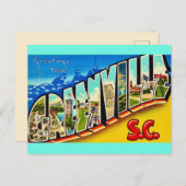 Greenville SC Vintag Greeting Postkarte (Vorne/Hinten)