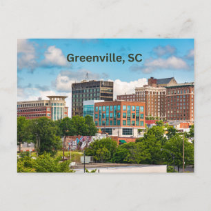 Greenville, South Carolina, Downtown Gebäude Postkarte