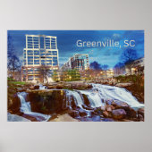 Greenville, South Carolina Downtown Reedy River Poster (Vorne)