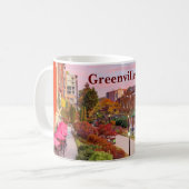 Greenville, South Carolina, Fall Sunset, Downtown Kaffeetasse (Vorderseite Links)