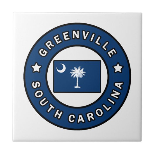 Greenville South Carolina Fliese (Vorderseite)