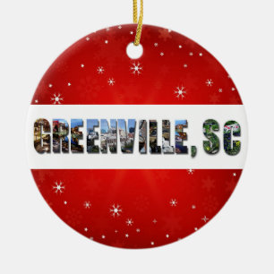 Greenville South Carolina Fotos Weihnachten Keramik Ornament