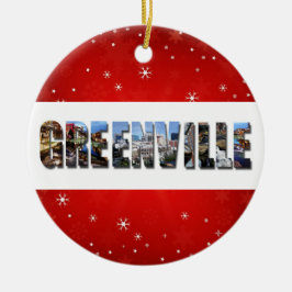 Greenville South Carolina Fotos Weihnachten Keramik Ornament