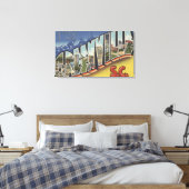 Greenville, South Carolina - Großbuchstaben - Szen Leinwanddruck (Insitu (Schlafzimmer))