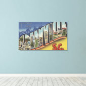 Greenville, South Carolina - Großbuchstaben - Szen Leinwanddruck (Insitu (Holzboden))