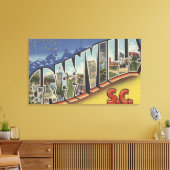 Greenville, South Carolina - Großbuchstaben - Szen Leinwanddruck (Insitu (Wohnzimmer))